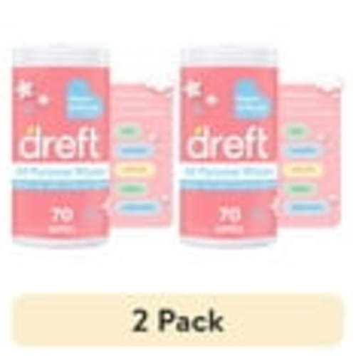 (2 pack) Dreft All Purpose Cleaning Wipes Baby Essentials, Surface Cleaning Supplies, 70 Count