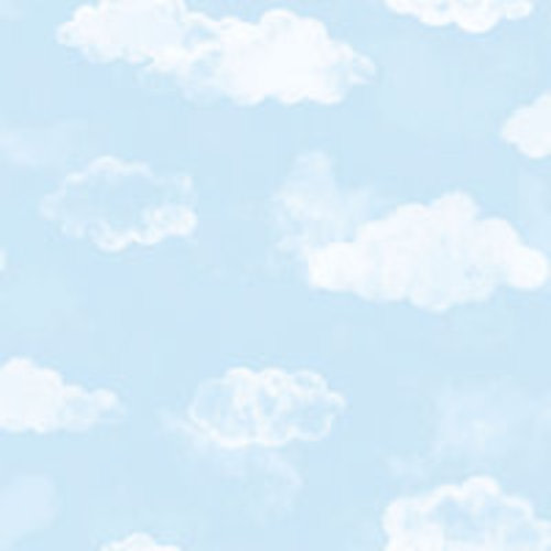 Galerie Wallcoverings Tiny Tots 2 Billowing Clouds Design 33' L x 21" W Wallpaper Roll | Wayfair