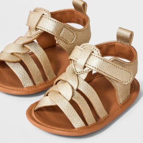 Baby Metallic Sandals - Cat & Jack™ Gold, Size: 3-6M