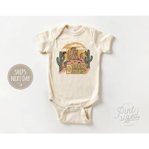 Desert Darlin Baby Onesie® Cute Desert Bodysuit Vintage Natural Baby Onesie® - Etsy