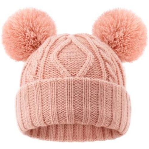 FURTALK Toddler Winter Hat Pom Pom Beanie Knitted Warm Hats for Baby Kids Boys Girls