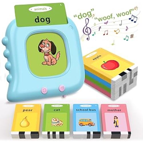 Talking Flash Cards for Toddlers 1-3, 224 Sight Words Toddler Flash Cards, Learning Toys for Toddlers, Sensory Educational Toys for Kids, Montessori Toys, Toddler Toys for Boys Age 1 2 3 4 5 Year Old