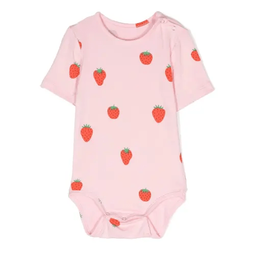 WAUW CAPOW By BANGBANG strawberry-print short-sleeved Bodysuit | Pink | FARFETCH
