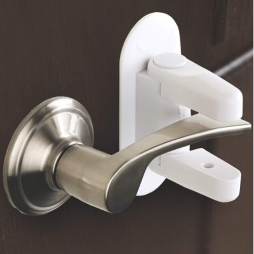 SUSWIM 2-Pack Child Proof Adhesive Safety Lever Handle Lock for Bathroom, White