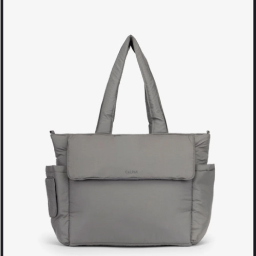 Diaper Tote Bag with Laptop Sleeve - Slate