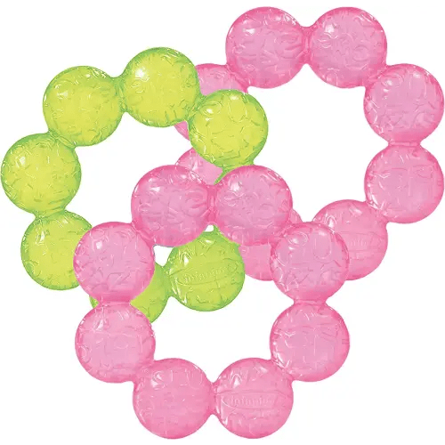 Infantino 3-Pack Water Teethers - 2 Pink + 1 Lime Set