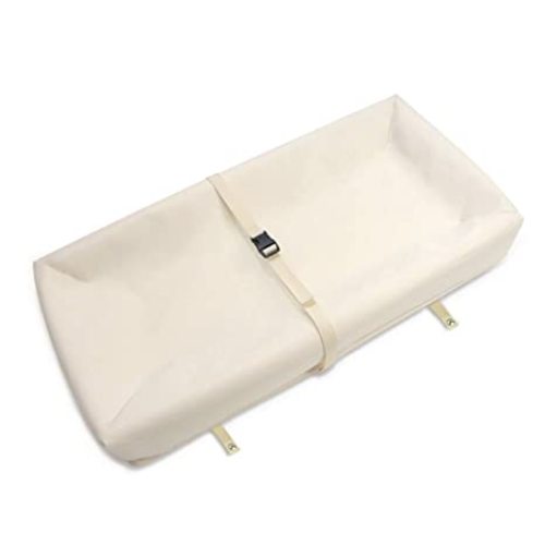 Naturepedic Organic Contoured Changing Pad - Easy to Clean, Lightweight & Portable - Comfort 4-Sided Waterproof Baby Diaper Changing Pad for Dresser or Changing Table - 16" x 31"