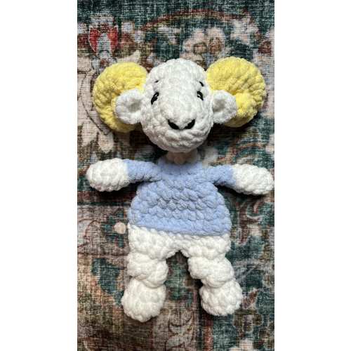 READY TO SHIP // unc rameses snuggler // crochet lovey // baby shower gift // tarheel ram