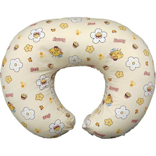 Nursing Pillow, Breastfeeding Pillow with Removable Cover, Ergonomic Breast Feeding Pillow, Baby Feeding Support Pillow for Mom Easier Breastfeeding- Original Size/Honey Bee