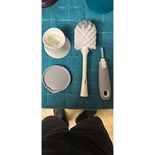 OXO Tot Bottle Brush with Nipple Cleaner and Stand - Gray - 1 Count (Pack of 1)
