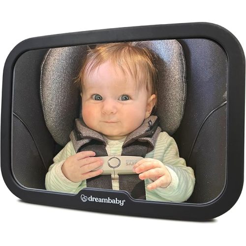 Dreambaby 360° Adjustable Rear Facing Baby Car Mirror - Wide Angle, Clear View Backseat Infant Mirror for Car