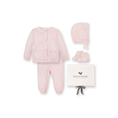 Baby Organic 5 Piece Knit Gift Set with Box, Infant, 3-6M