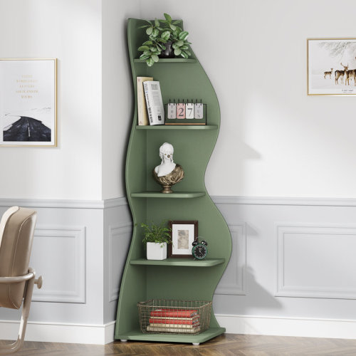 Millwood Pines Arhab Corner Bookcase & Reviews | Wayfair