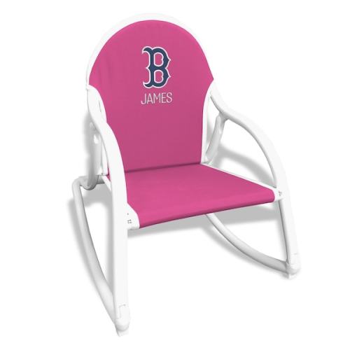 Children's Boston Red Sox Pink Personalized Rocking Chair