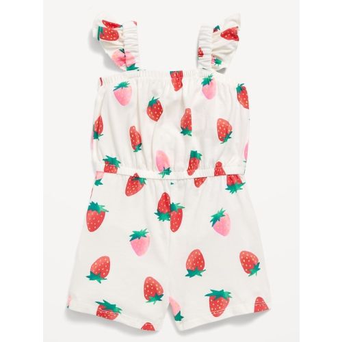 Printed Sleeveless Romper for Toddler Girls