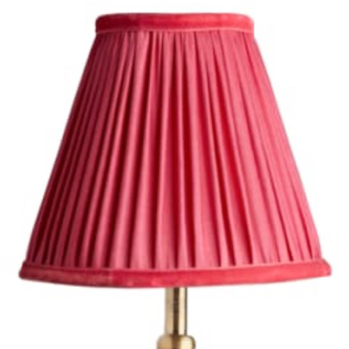 6 inch empire clip on shade in ruby silk