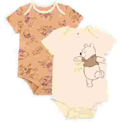 Disney Winnie the Pooh 2 Pack Bamboo Bodysuits Newborn to Infant