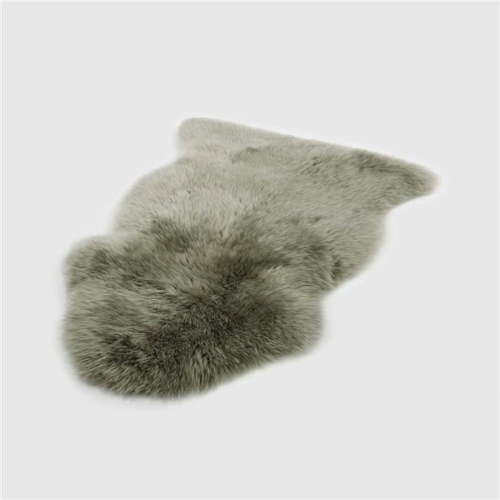 THE MOOD LWRS9034 MODERN SHEEPSKIN SINGLE PELT RUG, SAGE GREEN