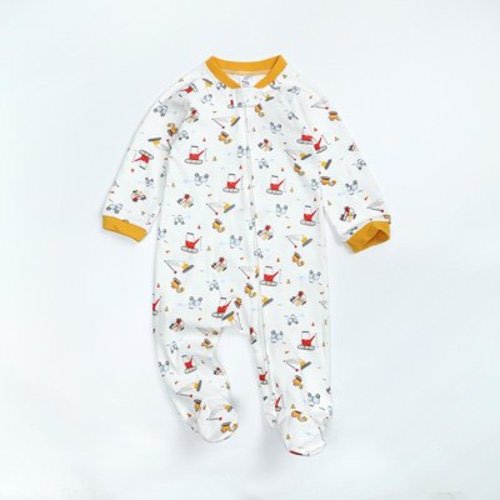Hinvhai Kids Baby Girls Boys Long Sleeve Jumpsuit Clearance,Casual Classic Zipper Romper Flower Printed Solid Color Round Neck Jumpsuit Cotton Comfortable Rompers White 0-3 Months