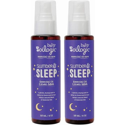 Oilogic Slumber & Sleep Spray for Babies & Toddlers - Relaxing, Calming & Soothing Room Aromatherapy Fabric & Linen Mist with 100% Pure & Natural Essential Oil Blend 2 Pack