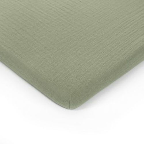 Muslin Fitted Bassinet Crib Sheet, Extra Soft 100% Muslin Cotton Bassinet Sheets By Comfy Cubs - Fern