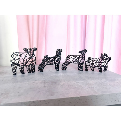 Geo Livestock Desk Decor Bundle | Stock Show Animals | Steer Heifer Goat Pig Lamb | Home Decor | Shelf Sitter | Farm Animals | Nursery Decor