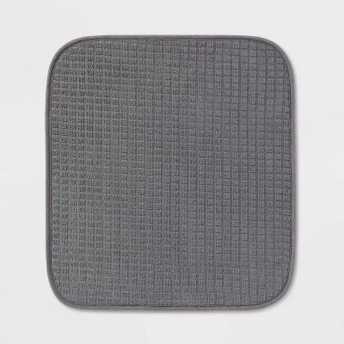 16"x 18" Drying Mat Dark Gray - Brightroom™: Polyester, Machine Washable, Dish Drying Mat