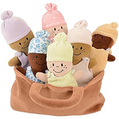 Basket of Babies Creative Minds Plush Dolls, Soft Baby Dolls Set, 6 Piece Set for All Ages