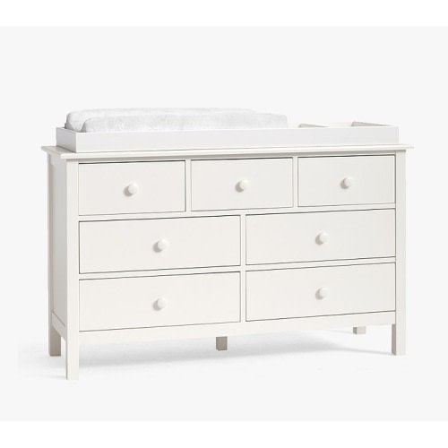 Kendall Extra-Wide Nursery Dresser & Topper Set - Simply White