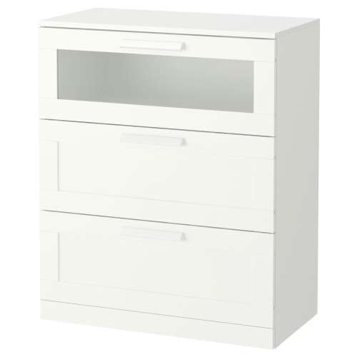 BRIMNES 3-drawer chest - white 78x95 cm (30 3/4x37 3/8 ")