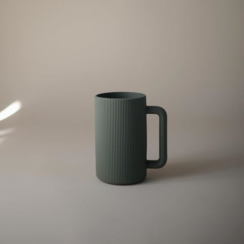 mushie Baby Bath Rinse Cup | 100% Food Grade Silicone | Wash Rinser Cup For Kids (Dried Thyme)