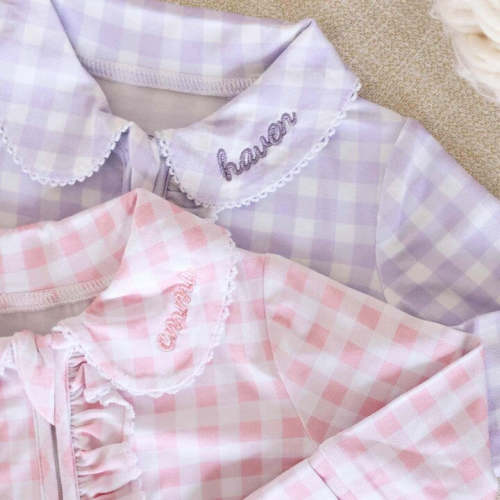 Peter Pan Collar Ruffle Zipper Footie