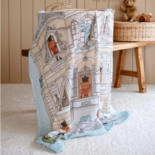 Double-Layer Muslin Blanket - Tin Soldier
