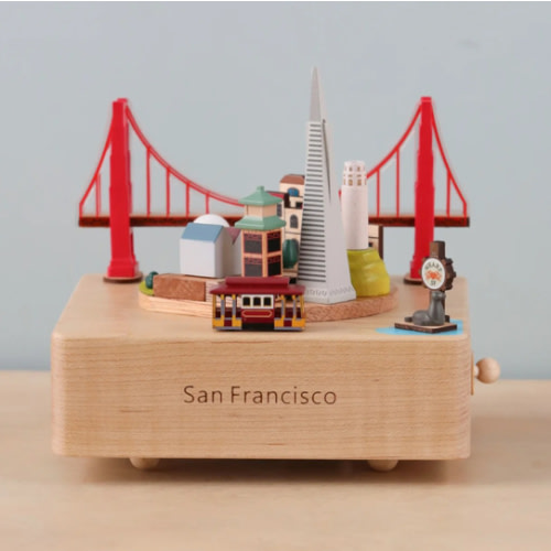 San Francisco Wooden Music Box– Odin Parker