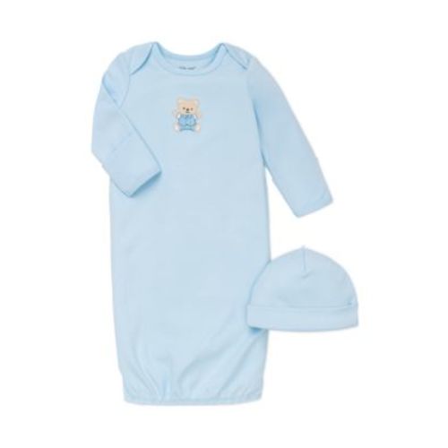 2-Piece Cut Bear Gown and Hat Set