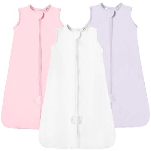 TotAha Sleep Sack 6-12-15 Months 3-Pack,Stretchy,Buttery Soft Swaddle Transition Sleeping Bag,Light Baby Wearable Blanket with 2-Way Safe Zippers for Boys and Girls, 0.5 TOG