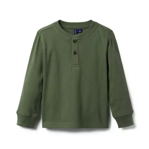 Ribbed Henley Tee