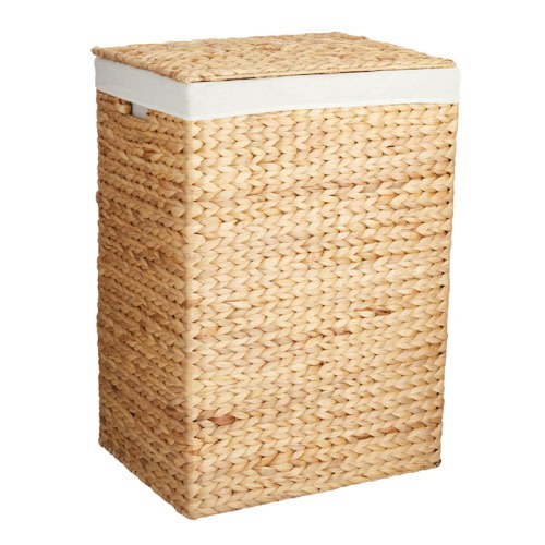 Medium, Natural Water Hyacinth Laundry Hamper