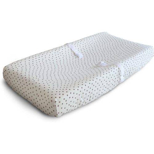 mushie Extra Soft Muslin Fitted Changing Pad Cover (Bloom)