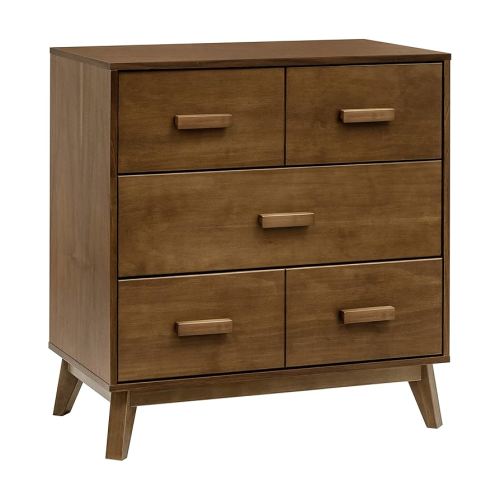 Babyletto Scoot 3-Drawer Changer Dresser with Removable Changing Tray in Natural Walnut, Greenguard Gold Certified