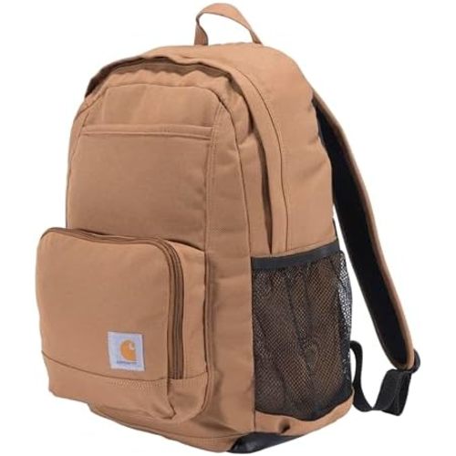 Carhartt 23L Single-Compartment Backpack, Durable Pack with Laptop Sleeve and Duravax Abrasion Resistant Base, Carhartt Brown