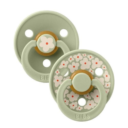 Bibs Studio Collection Colour Jasmine Floral Latex Pacifier - 2pk