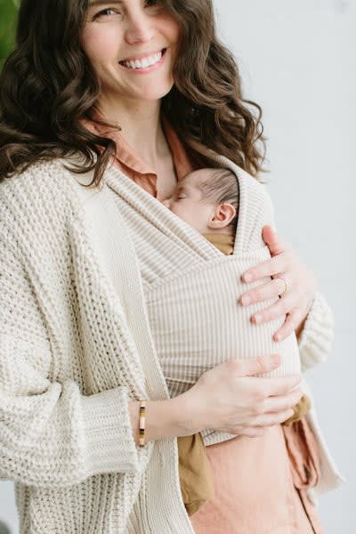 Solly Baby Wrap in Driftwood Stripe
