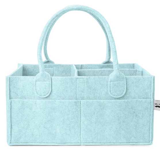 Mr. Pen- Baby Diaper Caddy Organizer, Mint Whisper, Baby Caddy Organizer with Handle, Compact Size, Collapsible & Portable