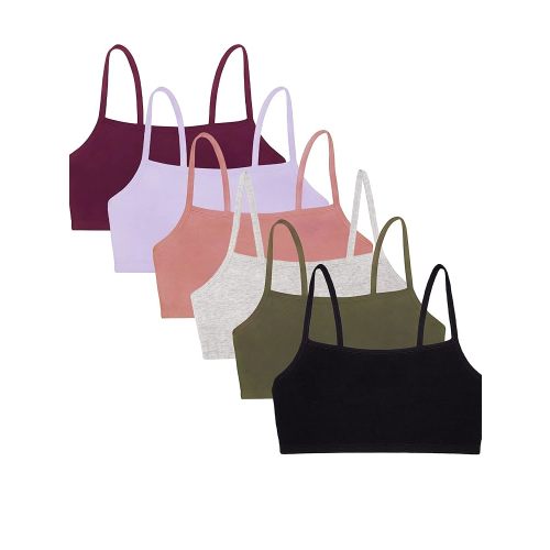 Fruit of the Loom Women's Multi-Pack Spaghetti Strap Cotton Sports Bra