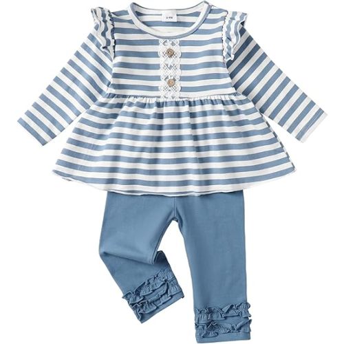Baby Girl Clothes Toddler Girl Outfits Ruffle Shirt Pants Cute Infant Outfit Set Baby Girl Fall Winter Clothes