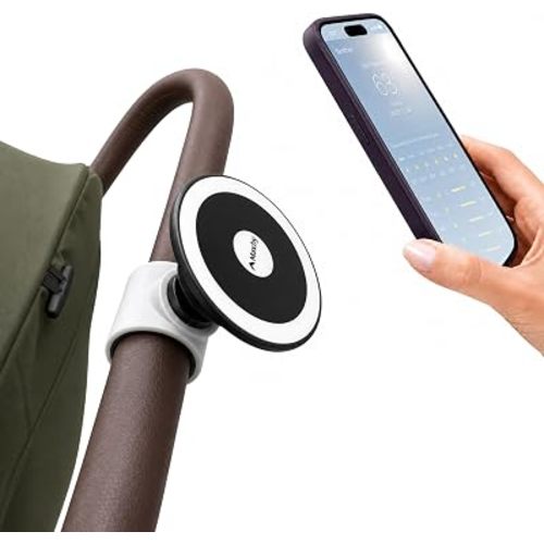 Stroller Phone Holder, MagSafe Compatible Expandable Clamp, 360 Adjustable