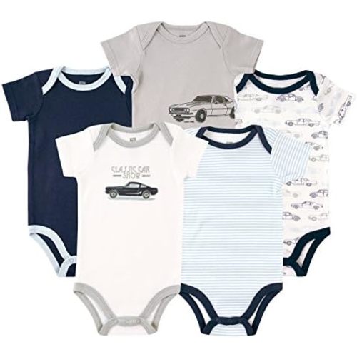 Hudson Baby Baby Boys Cotton Bodysuits 5-pack