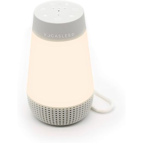 Yogasleep Baby Soother White Noise Sound Machine & Night Light, with Voice Recording & 5 Sound Options Including Brown Noise, Nature Sounds & Lullabies, Noise Cancelling & Sleep Aid, Registry Gift
