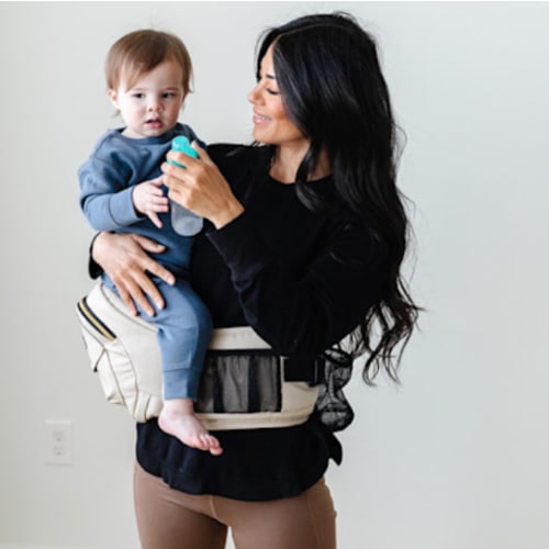 Tushbaby Hip Seat Carrier - Cream Vegan Leather